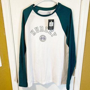 Hurley men's loose neck raglan long sleeve thermal shirt